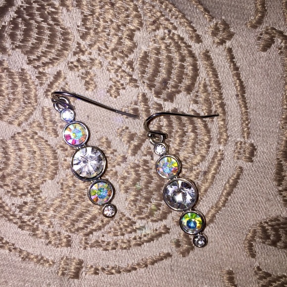 Lia Sophia iridescent rhinestone earrings - Picture 4 of 4